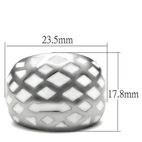 TK216 - High polished (no plating) Stainless Steel Ring with No Stone - Alamode - Flyclothing LLC
