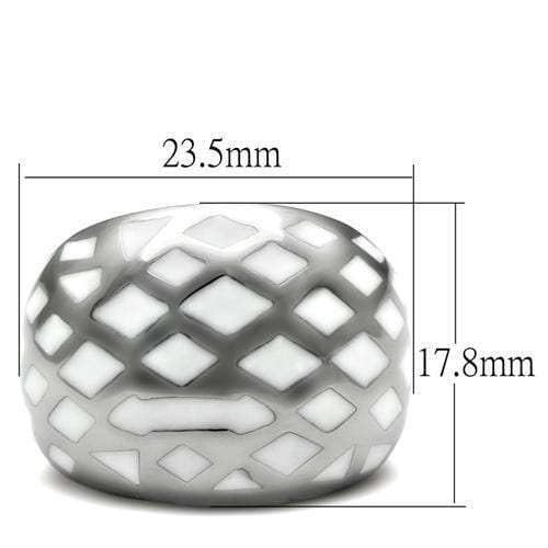 TK216 - High polished (no plating) Stainless Steel Ring with No Stone - Alamode - Flyclothing LLC