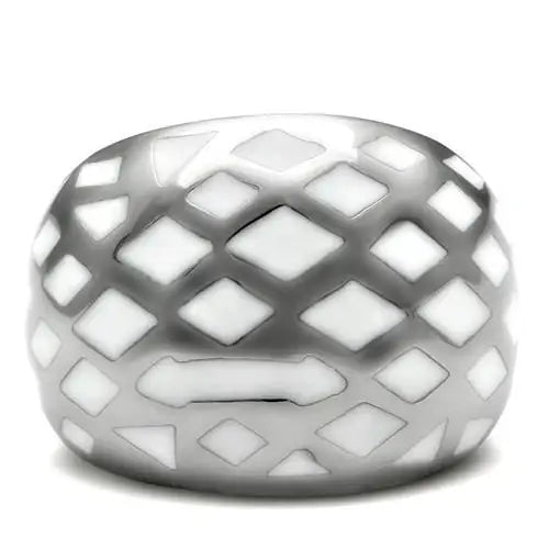 TK216 - High polished (no plating) Stainless Steel Ring with No Stone - Alamode - Flyclothing LLC
