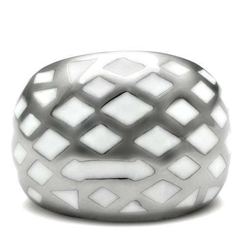 TK216 - High polished (no plating) Stainless Steel Ring with No Stone - Alamode - Flyclothing LLC
