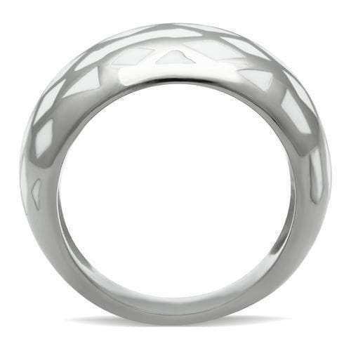 TK216 - High polished (no plating) Stainless Steel Ring with No Stone - Alamode - Flyclothing LLC