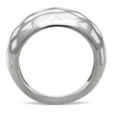 TK216 - High polished (no plating) Stainless Steel Ring with No Stone - Alamode