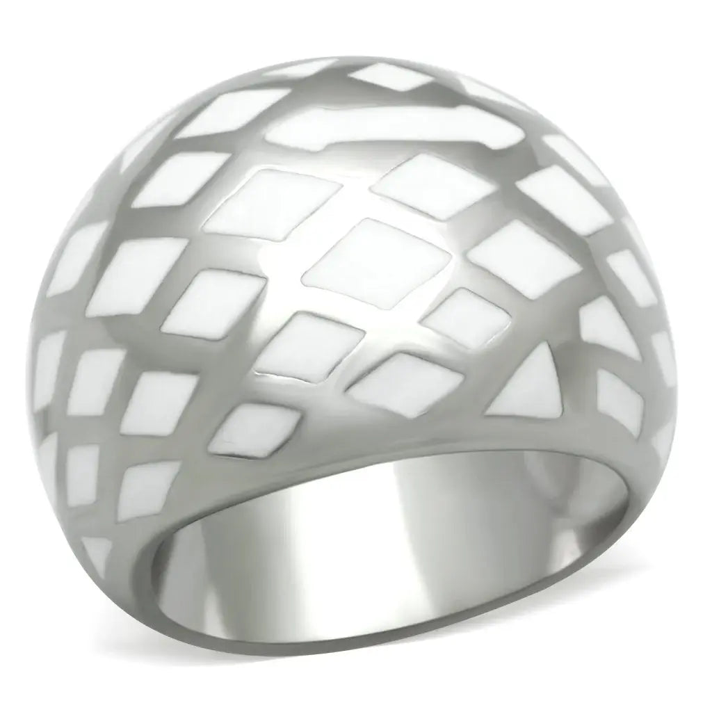 TK216 - High polished (no plating) Stainless Steel Ring with No Stone - Alamode - Flyclothing LLC