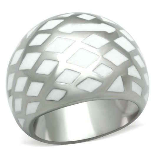 TK216 - High polished (no plating) Stainless Steel Ring with No Stone - Alamode - Flyclothing LLC