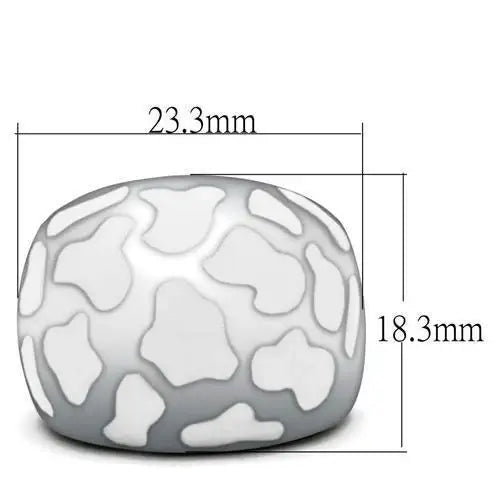 TK217 - High polished (no plating) Stainless Steel Ring with No Stone - Alamode - Flyclothing LLC