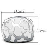 TK217 - High polished (no plating) Stainless Steel Ring with No Stone - Alamode