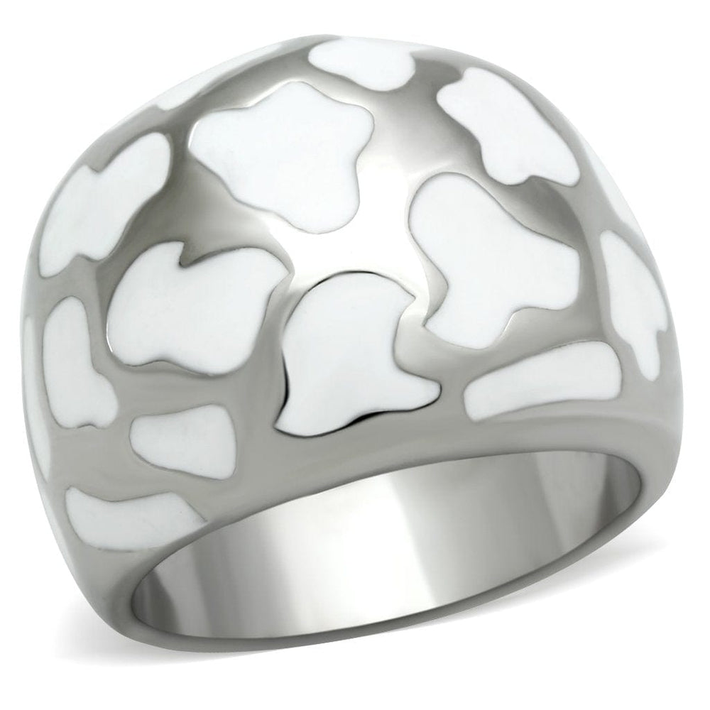 TK217 - High polished (no plating) Stainless Steel Ring with No Stone - Alamode