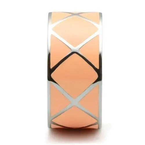 TK218 - High polished (no plating) Stainless Steel Ring with No Stone - Alamode - Flyclothing LLC