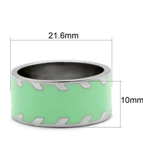 TK222 - High polished (no plating) Stainless Steel Ring with No Stone