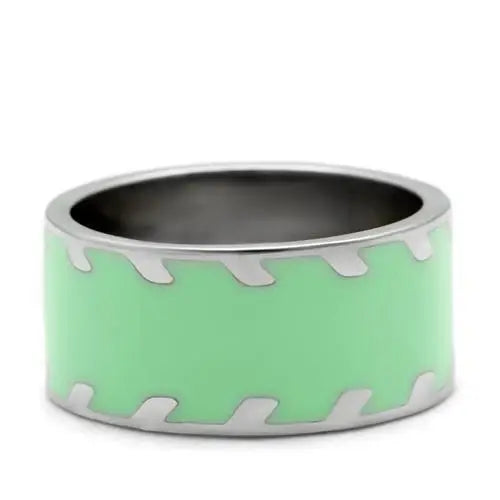 TK222 - High polished (no plating) Stainless Steel Ring with No Stone - Alamode - Flyclothing LLC