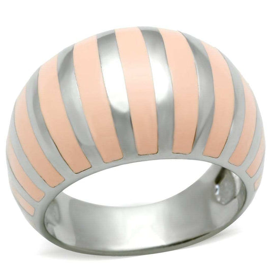 TK223 - High polished (no plating) Stainless Steel Ring with No Stone - Alamode - Flyclothing LLC