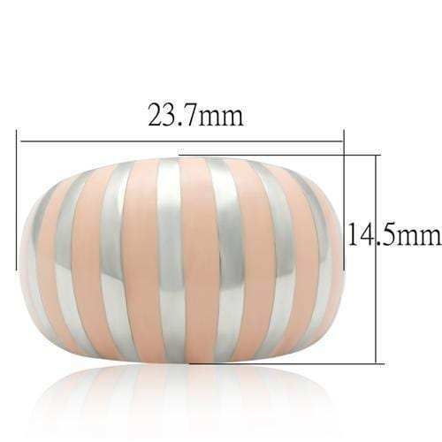 TK223 - High polished (no plating) Stainless Steel Ring with No Stone - Alamode - Flyclothing LLC