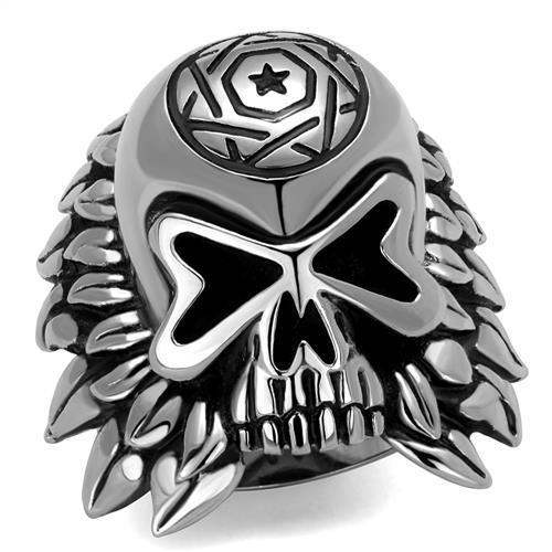 TK2247 - High polished (no plating) Stainless Steel Ring with No Stone - Alamode - Flyclothing LLC