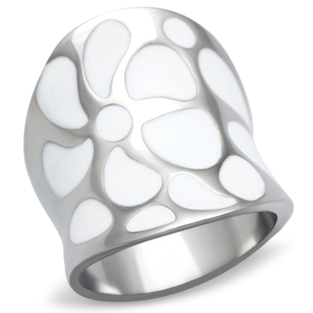 TK224 - High polished (no plating) Stainless Steel Ring with No Stone - Alamode