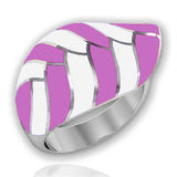 TK226 - High polished (no plating) Stainless Steel Ring with No Stone - Alamode