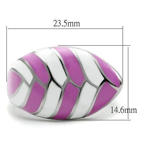 TK226 - High polished (no plating) Stainless Steel Ring with No Stone - Alamode - Flyclothing LLC