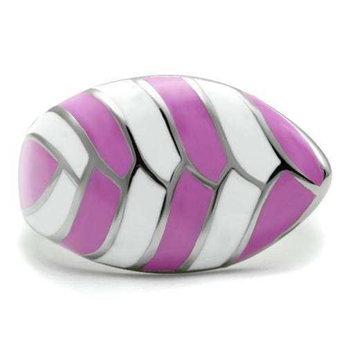 TK226 - High polished (no plating) Stainless Steel Ring with No Stone - Alamode - Flyclothing LLC