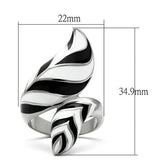 TK227 - High polished (no plating) Stainless Steel Ring with No Stone - Alamode