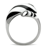 TK227 - High polished (no plating) Stainless Steel Ring with No Stone - Alamode