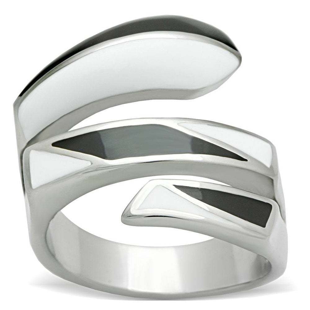 TK228 - High polished (no plating) Stainless Steel Ring with No Stone - Alamode