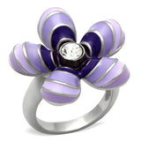 TK229 - High polished (no plating) Stainless Steel Ring with No Stone - Alamode - Flyclothing LLC