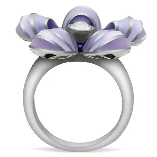 TK229 - High polished (no plating) Stainless Steel Ring with No Stone - Alamode - Flyclothing LLC