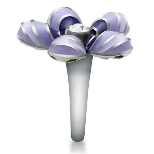 TK229 - High polished (no plating) Stainless Steel Ring with No Stone - Alamode - Flyclothing LLC