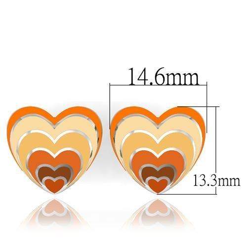 TK234 - High polished (no plating) Stainless Steel Earrings with No Stone - Alamode - Flyclothing LLC