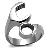 TK2396 - High polished (no plating) Stainless Steel Ring with No Stone - Alamode