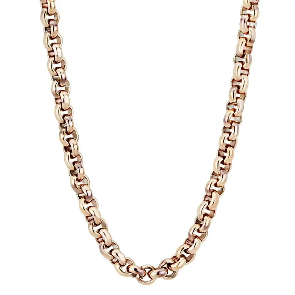 TK2425R - IP Rose Gold(Ion Plating) Stainless Steel Chain with No Stone - Alamode - Flyclothing LLC