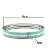 TK242 - High polished (no plating) Stainless Steel Bangle with No Stone