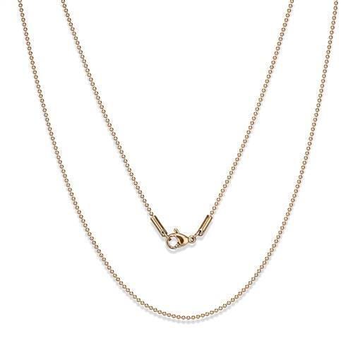 TK2431R - IP Rose Gold(Ion Plating) Stainless Steel Chain with No Stone - Alamode