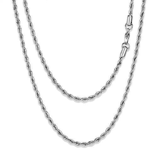 TK2434 - High polished (no plating) Stainless Steel Chain with No Stone - Alamode