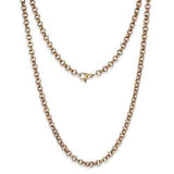 TK2438R - IP Rose Gold(Ion Plating) Stainless Steel Chain with No Stone - Alamode - Flyclothing LLC