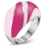 TK243 - High polished (no plating) Stainless Steel Ring with Epoxy  in No Stone - Alamode