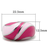 TK243 - High polished (no plating) Stainless Steel Ring with Epoxy in No Stone - Alamode - Flyclothing LLC