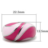 TK243 - High polished (no plating) Stainless Steel Ring with Epoxy  in No Stone - Alamode