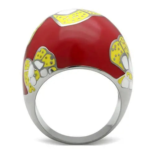 TK247 - High polished (no plating) Stainless Steel Ring with No Stone - Alamode - Flyclothing LLC