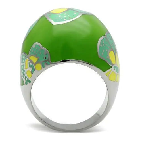 TK248 - High polished (no plating) Stainless Steel Ring with No Stone - Alamode - Flyclothing LLC