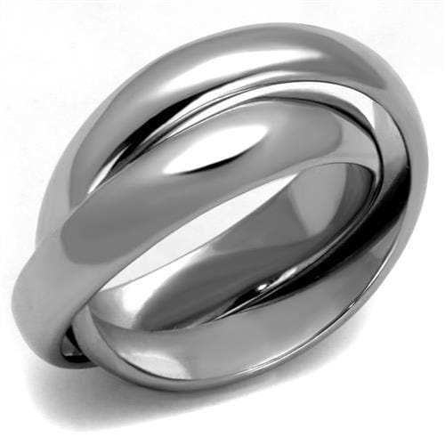 TK2498 - High polished (no plating) Stainless Steel Ring with No Stone - Alamode - Flyclothing LLC