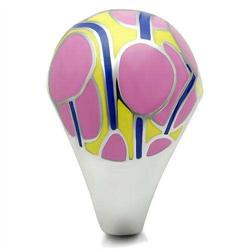 TK250 - High polished (no plating) Stainless Steel Ring with No Stone - Alamode - Flyclothing LLC