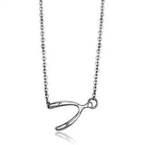 TK2529 - High polished (no plating) Stainless Steel Chain Pendant with No Stone - Alamode - Flyclothing LLC