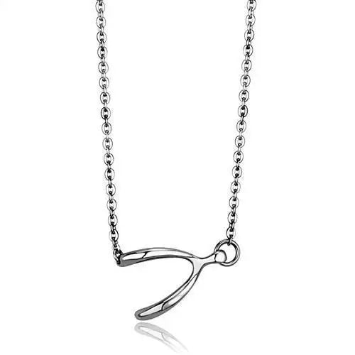 TK2529 - High polished (no plating) Stainless Steel Chain Pendant with No Stone - Alamode - Flyclothing LLC