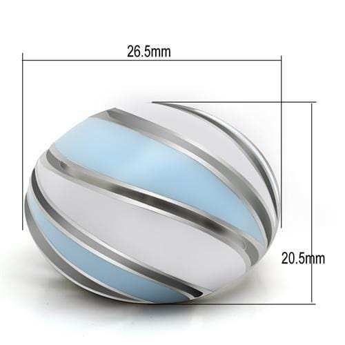 TK252 - High polished (no plating) Stainless Steel Ring with No Stone - Alamode - Flyclothing LLC