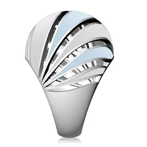 TK252 - High polished (no plating) Stainless Steel Ring with No Stone - Alamode - Flyclothing LLC
