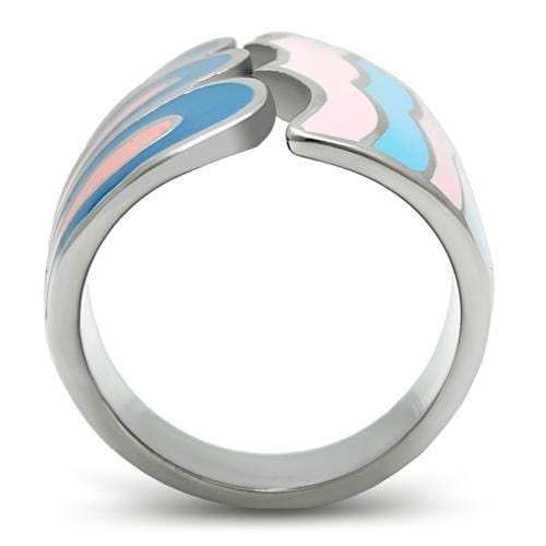 TK253 - High polished (no plating) Stainless Steel Ring with No Stone - Alamode - Flyclothing LLC