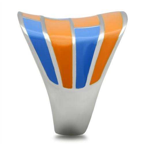 TK254 - High polished (no plating) Stainless Steel Ring with No Stone - Alamode - Flyclothing LLC