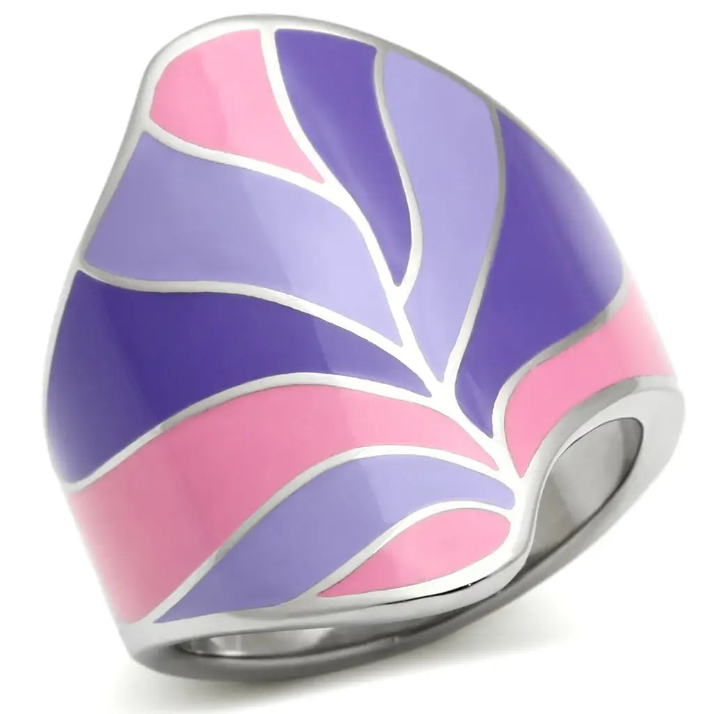 TK256 - High polished (no plating) Stainless Steel Ring with No Stone - Alamode - Flyclothing LLC