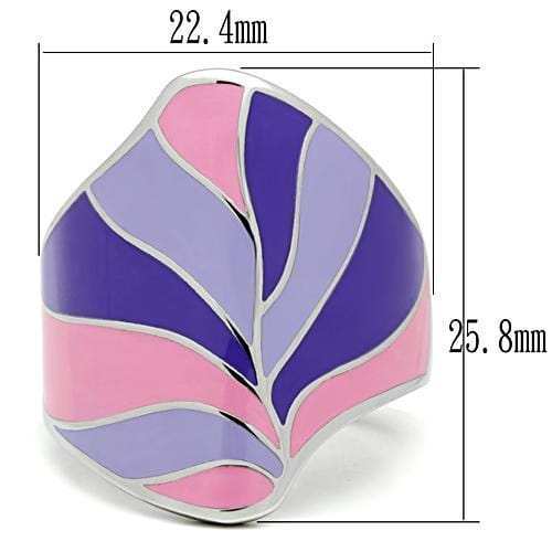 TK256 - High polished (no plating) Stainless Steel Ring with No Stone - Alamode - Flyclothing LLC