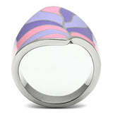 TK256 - High polished (no plating) Stainless Steel Ring with No Stone - Alamode